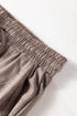 Solid Ruffled High Waist Wide Leg Pocket Pants