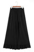 Solid Ruffled High Waist Wide Leg Pocket Pants