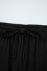 Solid Ruffled High Waist Wide Leg Pocket Pants