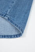 Solid Ruffled Short Sleeve Western Denim Shirt