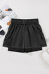 Solid Satin Elastic High Waist Pocketed Casual Shorts