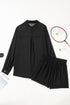 Solid Sheer Tunic Drawstring Shorts Two Piece Beach Cover Up