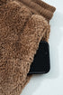 Solid Sherpa Fleece Zip Up Hoodie Loungewear Short Set