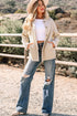 Solid Sherpa Lined Fleece Western Loose Jacket