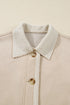 Solid Sherpa Lined Fleece Western Loose Jacket