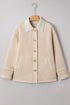 Solid Sherpa Lined Fleece Western Loose Jacket