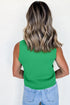Solid Side Button Round Neck Knit Sleeveless Sweater Vest