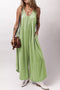 Solid Sleeveless V Neck Pocketed Wide Leg Jumpsuit