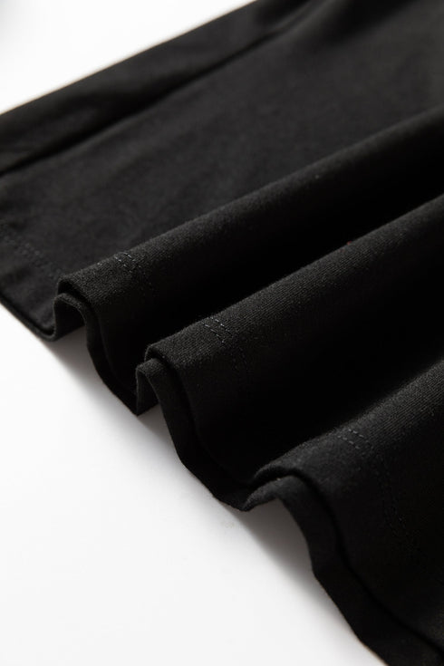 Solid Slim Fit High Neck Basic Long Sleeve Top