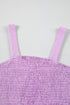 Solid Smocked Bodice Sleeveless Pocketed Romper