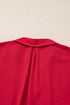 Solid Smocked Cuff Dolman Sleeve Oversized Tunic Blouse