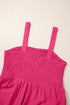 Solid Smocked Square Neck Sleeveless Pocket Jumpsuit