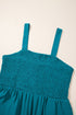 Solid Smocked Square Neck Sleeveless Pocket Jumpsuit