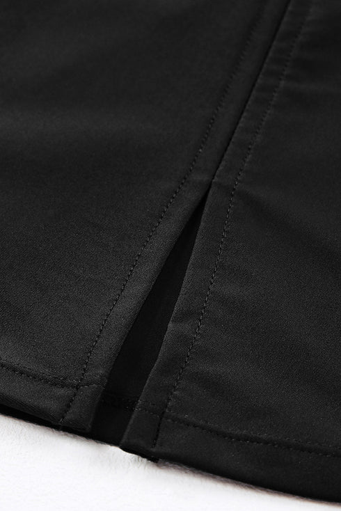 Solid Square Neck Sleeveless Tankini Swimsuit