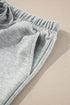 Solid Stand Neck Zipped Sweatshirt Casual Short Sets