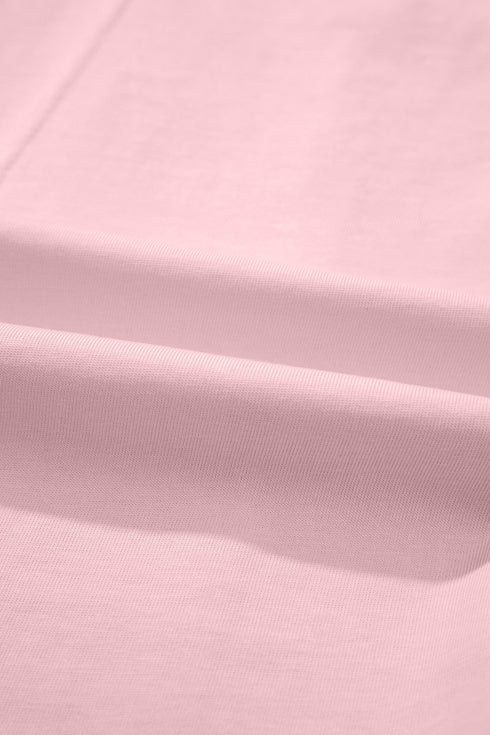 Solid Stitched Detail Loose Tank Top Short Set