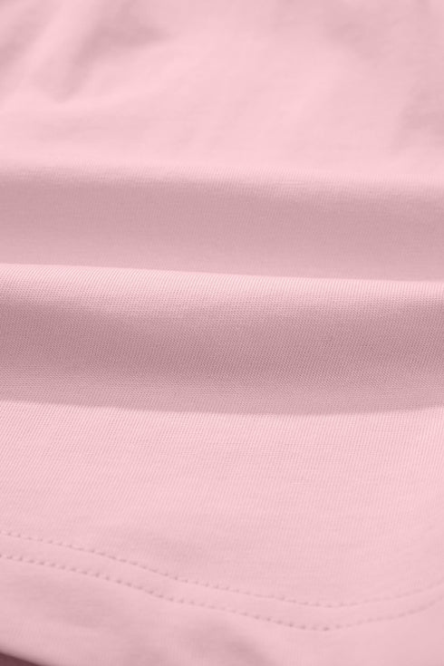 Solid Stitched Detail Loose Tank Top Short Set
