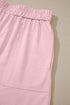 Solid Stitched Detail Loose Tank Top Short Set