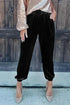 Solid Stretch Velvet Relaxed Lounge Jogger Pants