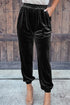 Solid Stretch Velvet Relaxed Lounge Jogger Pants