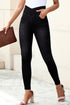 Solid Stretchy Arched Waist Slim Fit Leggings