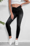 Solid Stretchy Arched Waist Slim Fit Leggings
