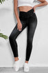 Solid Stretchy Arched Waist Slim Fit Leggings