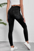 Solid Stretchy Arched Waist Slim Fit Leggings