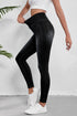 Solid Stretchy Arched Waist Slim Fit Leggings