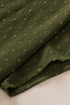 Solid Swiss Dot Mock Neck Tied Nape Blouse
