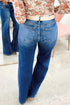 Solid Tailored Seam Detail Western Denim Jeans