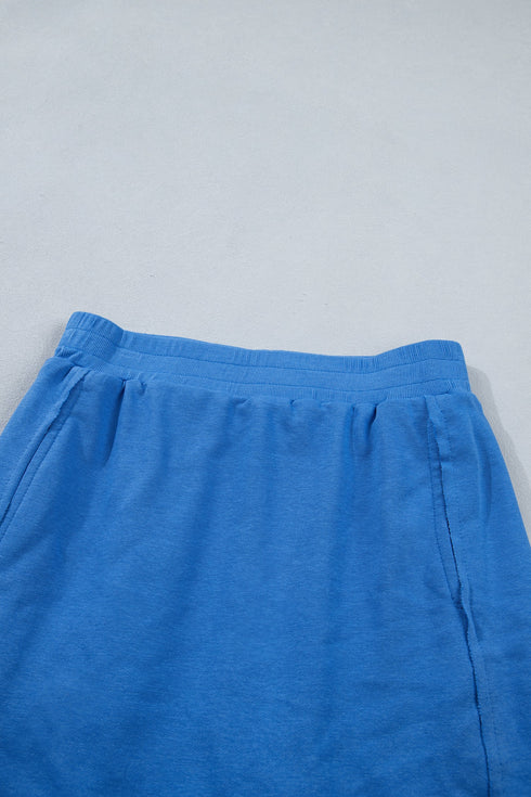 Solid Tank Top Elastic Waist Mini Skort Two Piece Dress