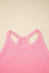 Solid Tank Top Elastic Waist Mini Skort Two Piece Dress
