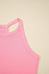 Solid Tank Top Elastic Waist Mini Skort Two Piece Dress