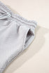 Solid Textured Collared V Neck Wide Leg Pant Sets