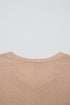 Solid Textured Drop Shoulder Knit Tunic Long Sleeve Top
