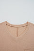 Solid Textured Drop Shoulder Knit Tunic Long Sleeve Top