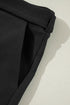 Solid Textured Knot Waist Relaxed Shift Pants