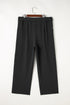 Solid Textured Knot Waist Relaxed Shift Pants
