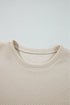 Solid Textured Long Sleeve H Line Shift Mini Dress