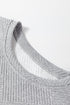 Solid Textured Long Sleeve H Line Shift Mini Dress