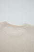 Solid Textured Long Sleeve H Line Shift Mini Dress