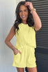 Solid Textured Loose Tank Two Piece Short Set
