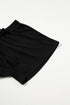 Solid Textured Waffle Knit Drawstring Casual Short Set