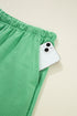 Solid V Neck Pocket Tee And Shorts Loungewear Set