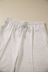 Solid V Neck Polo And Drawstring Pants Loungewear Set