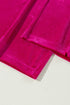 Solid Velvet Ruffled Wide Leg Two Piece Pant Set