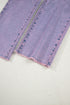 Solid Vintage Wash Frayed Hem Ankle Length Jeans