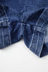 Solid Washed Asymmetric Wrapped Twisted Detail Denim Shorts