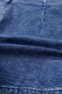 Solid Washed Asymmetric Wrapped Twisted Detail Denim Shorts